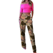 Teonclothingshop Trendy Print Women's Straight Pants