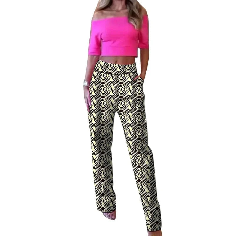 Teonclothingshop Trendy Print Women's Straight Pants