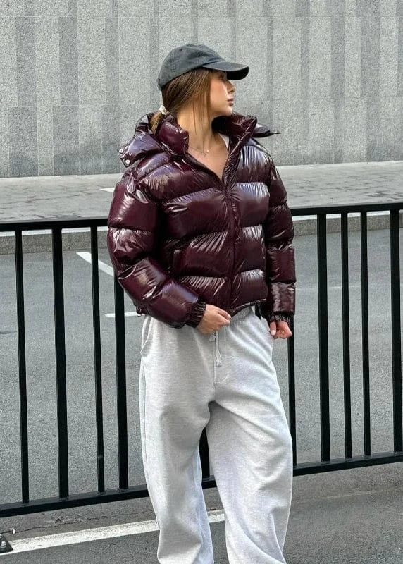 Trendy Solid Color Puffer Coat