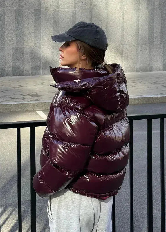 Trendy Solid Color Puffer Coat