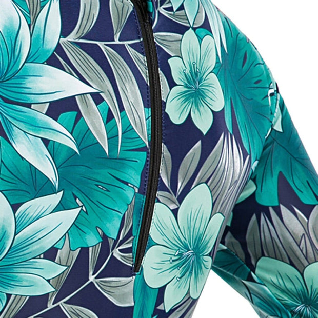 Teonclothingshop Tropical Leaf Print Surfing Suit Women's Swimwear
