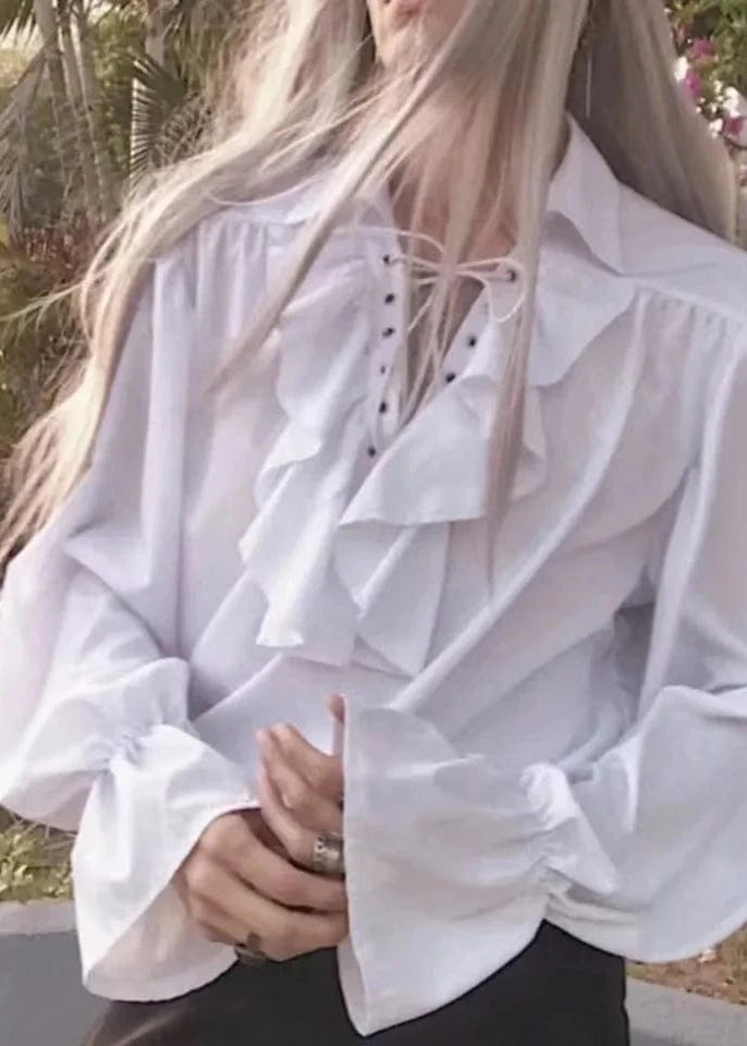 Teonclothingshop Victorian Gothic Frilled Blouse