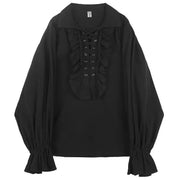 Teonclothingshop Victorian Gothic Frilled Blouse