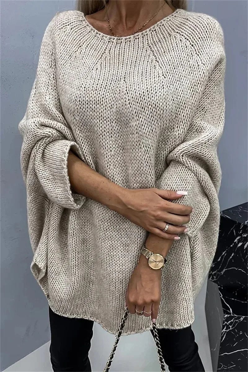 Teonclothingshop Vintage knitted pullover with long sleeves and pockets