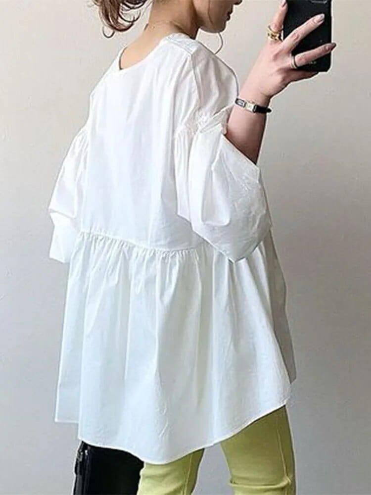 Teonclothingshop Vintage Women's Blouses with Lantern Sleeves