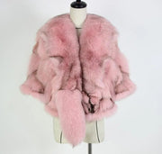 Teonclothingshop Warm women's jacket Large cloak with  fur collar