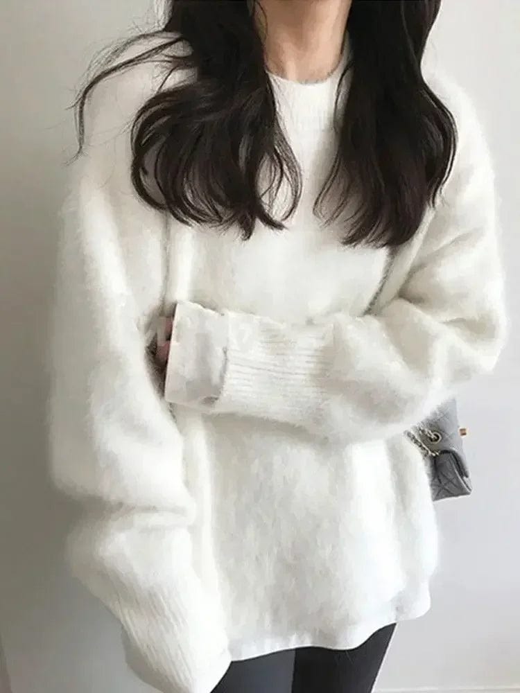 Teonclothingshop Winter fashion women's knitted mohair pullover