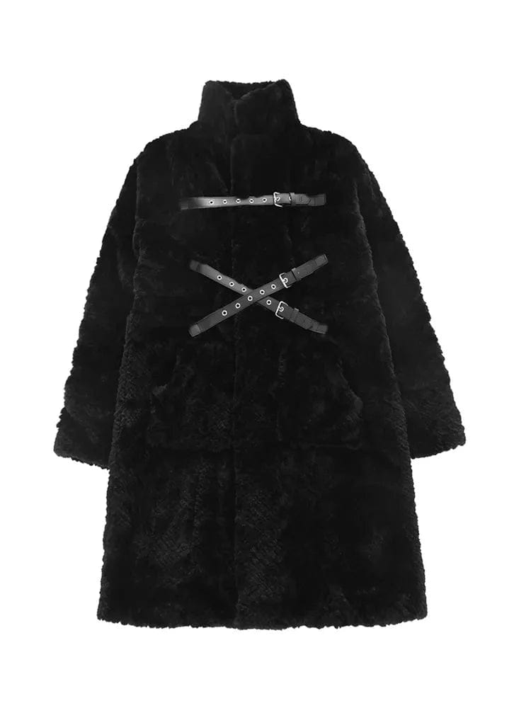 Teonclothingshop Winter gothic thick faux fur coat for women