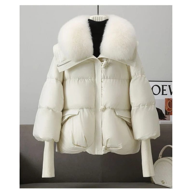 Teonclothingshop Winter new puffer parka with fur collar