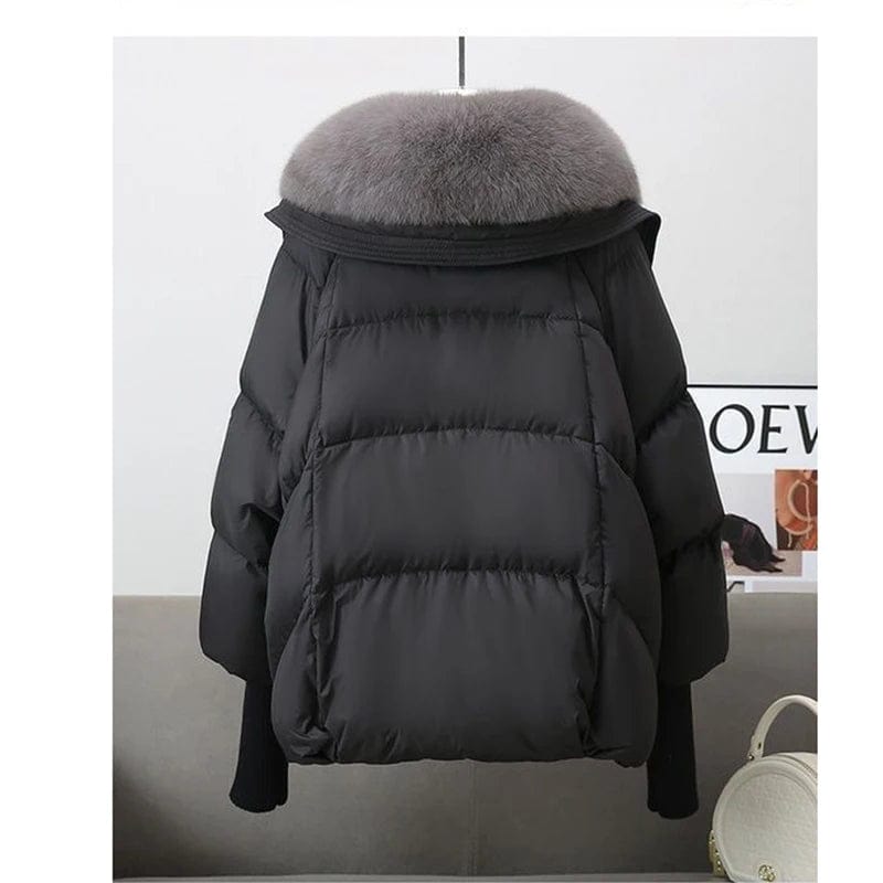 Teonclothingshop Winter new puffer parka with fur collar