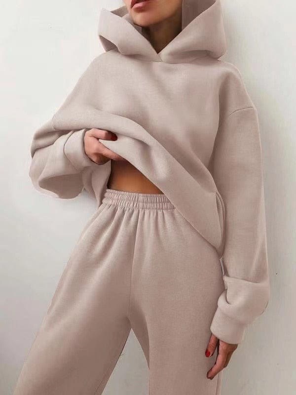 Teonclothingshop khaki   2 / S Winter Two Piece Sets Women Tracksuit Oversized