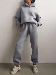 Teonclothingshop grey / S Winter Two Piece Sets Women Tracksuit Oversized