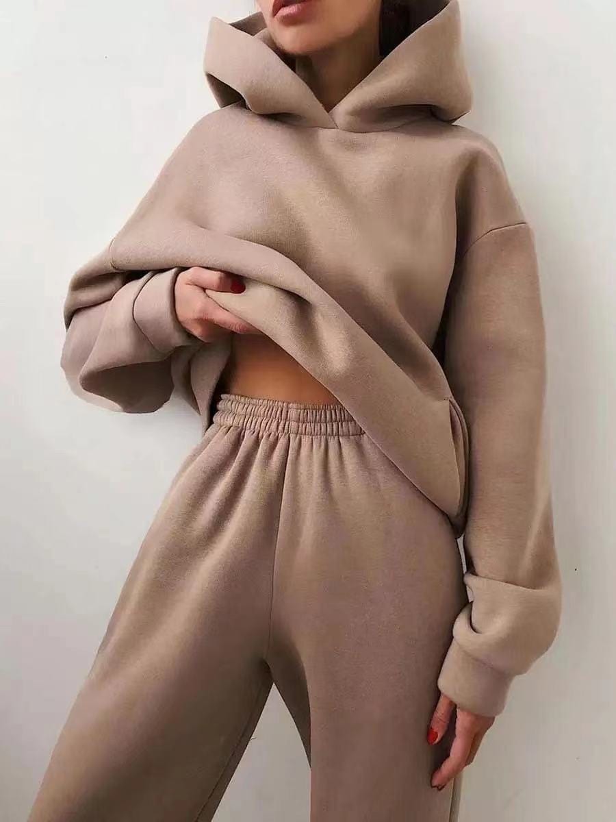 Teonclothingshop Winter Two Piece Sets Women Tracksuit Oversized