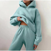 Teonclothingshop Winter Two Piece Sets Women Tracksuit Oversized