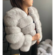 Teonclothingshop Winter women's fur jacket Natural jacket made of real fox fur