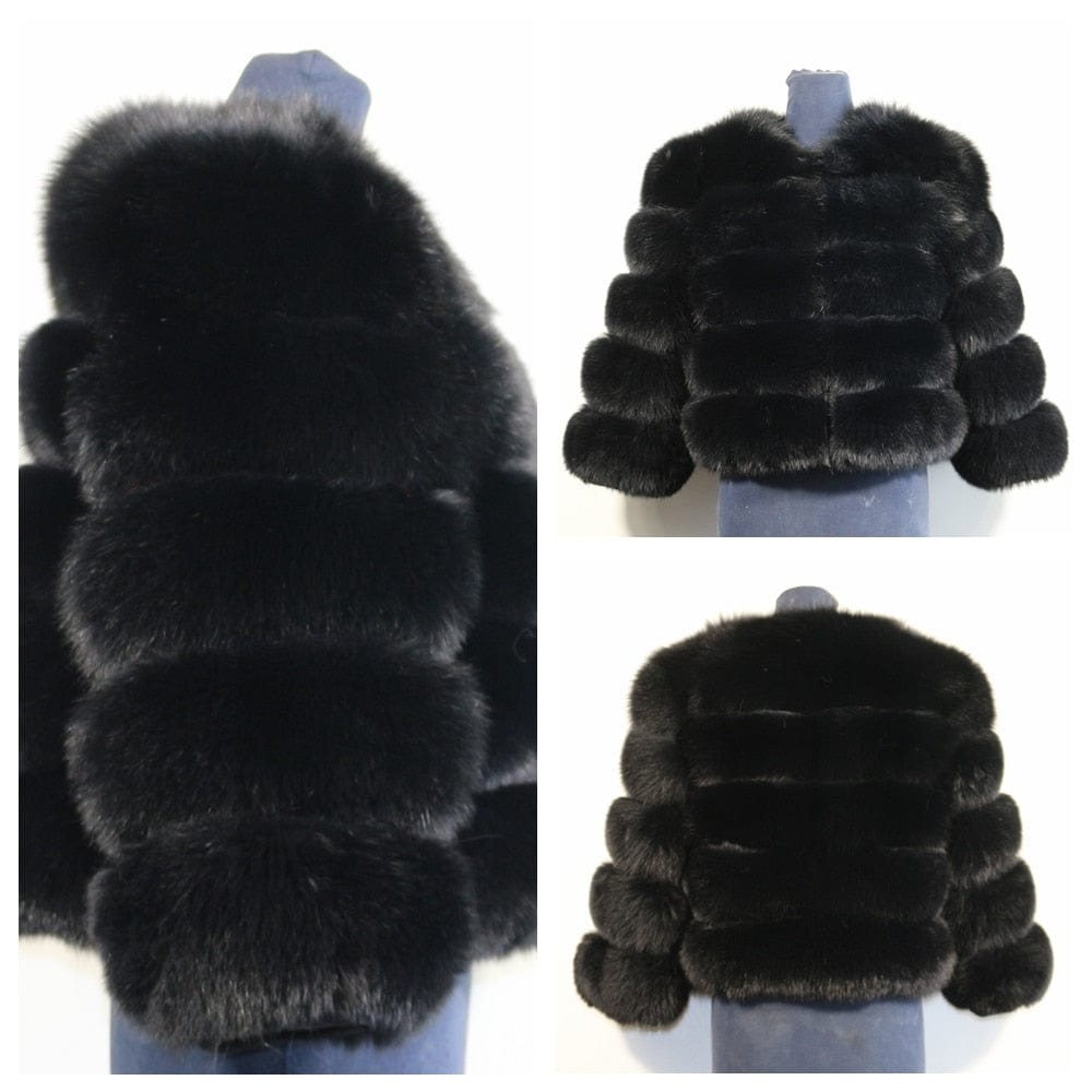 Teonclothingshop Winter women's fur jacket Natural jacket made of real fox fur