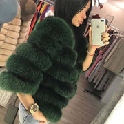 Teonclothingshop Winter women's fur jacket Natural jacket made of real fox fur