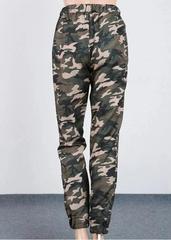 Teonclothingshop Women Casual Drawstring Pockets Long Skinny Pants