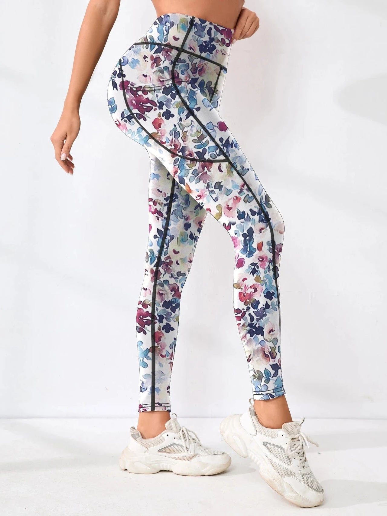 Women high waistband pocket fitness leggings