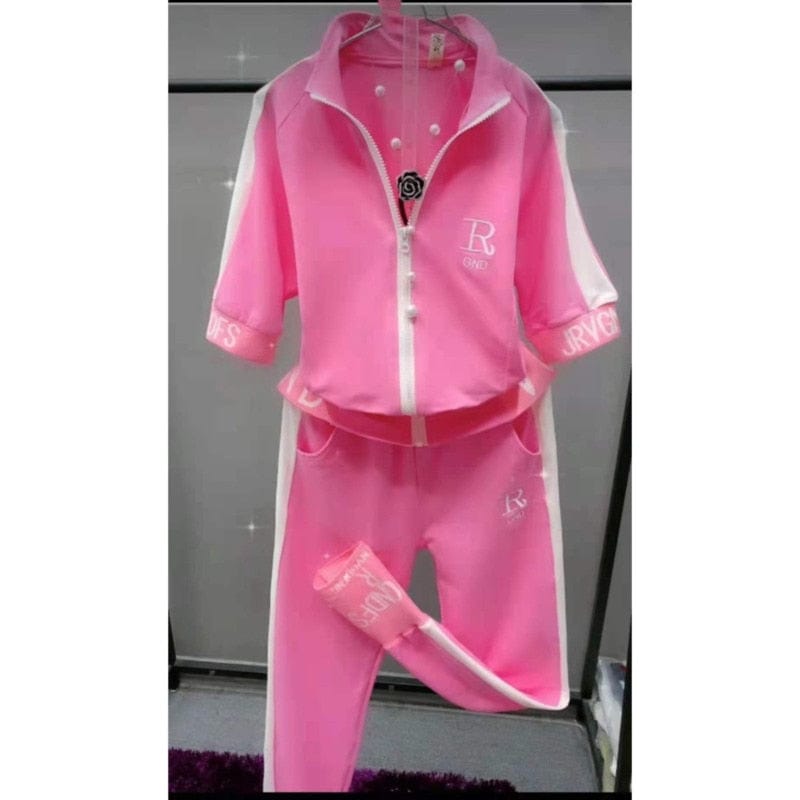 Teonclothingshop Women's 2 Piece Set Summer 2023 Fashion Leisure Hooded Tracksuit