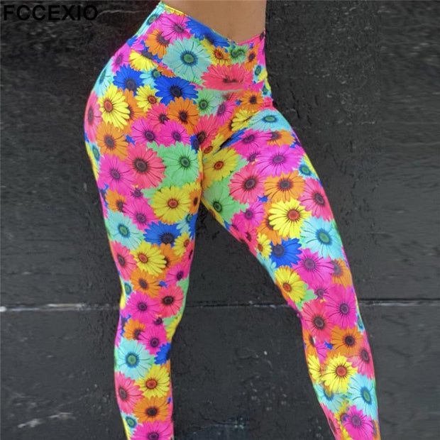 Teonclothingshop 1507 / S Women's 3D printed leggings for running, sports, and fitness. Slim fit and push-up design