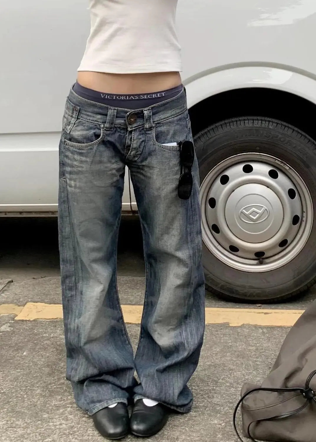 Women's American Vintage Blue Baggy Denim Jeans