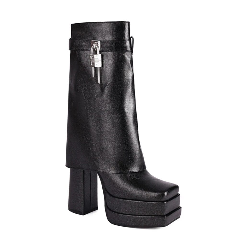 Teonclothingshop Women's boots with a high heel and a platform