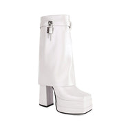 Teonclothingshop Women's boots with a high heel and a platform