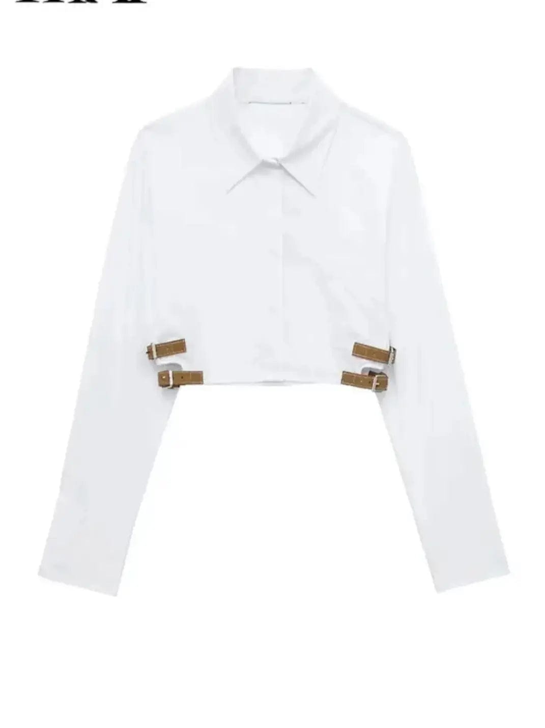 Teonclothingshop Women's cropped lapel shirt