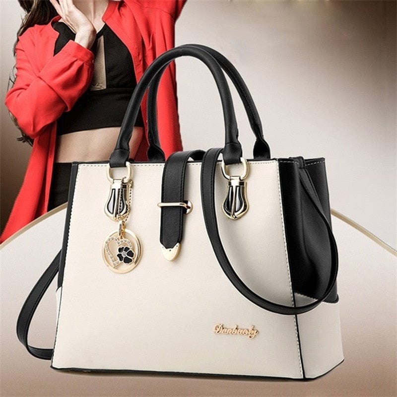 Teonclothingshop Women's Handbags Fashion Patchwork Shoulder Office Bag PU Leather Bag