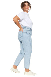 Teonclothingshop Women's High Waist Denim Plus Size Jeans