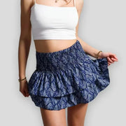 Teonclothingshop Women's mini skirt with high waist ruffles