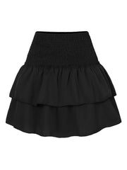 Teonclothingshop Women's mini skirt with high waist ruffles