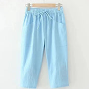 Teonclothingshop Sky Blue / XL Women's new casual cotton pants with large pocket