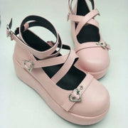 Teonclothingshop Women's pink shoes with a large platform