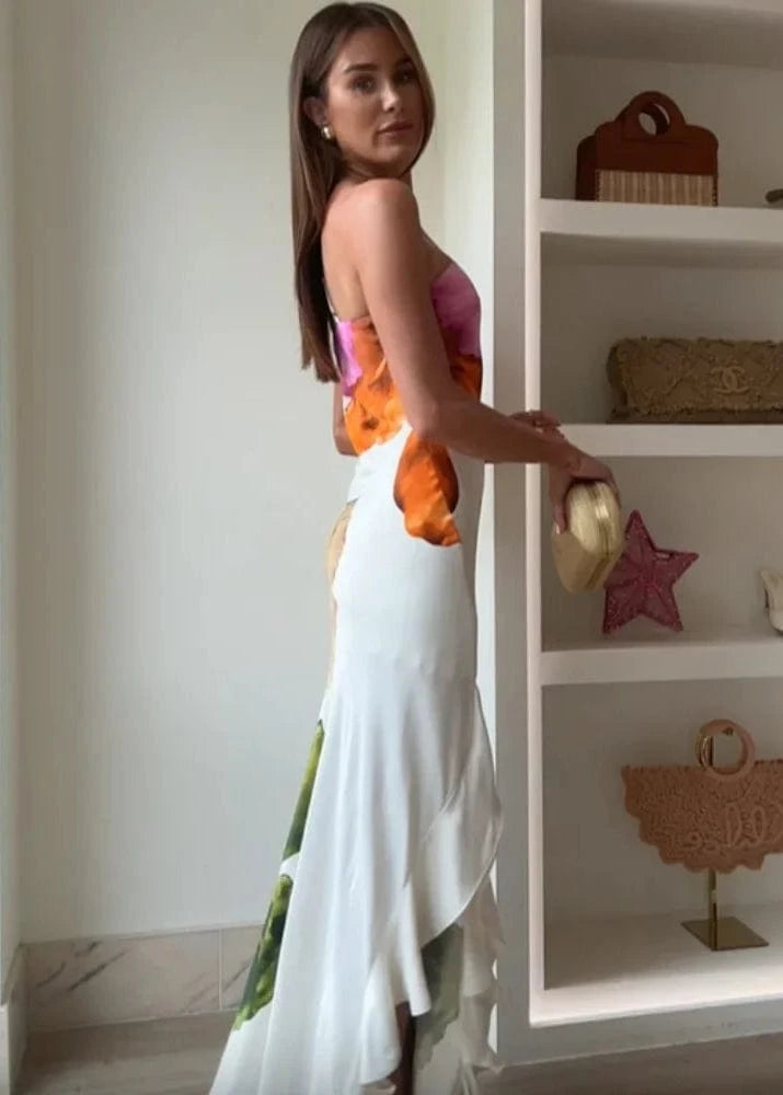 ﻿Women's printed evening dress