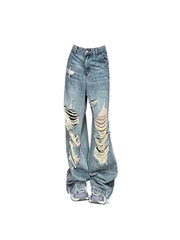 Teonclothingshop Women's Ripped Jeans Baggy