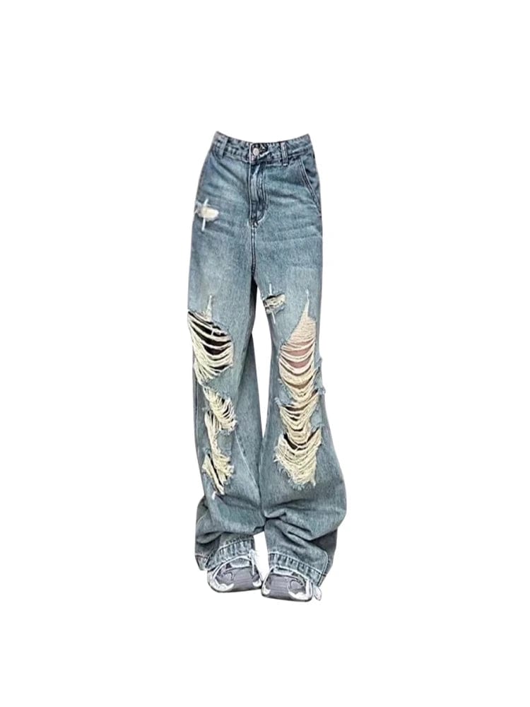 Teonclothingshop Women's Ripped Jeans Baggy