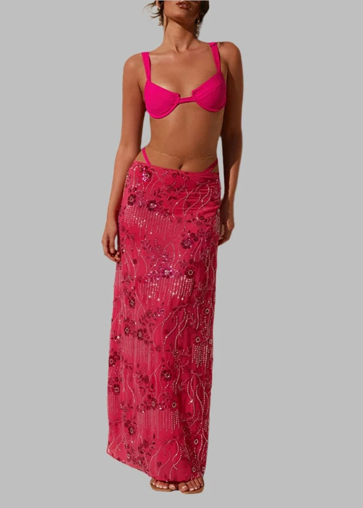 Women’s sequin maxi skirt