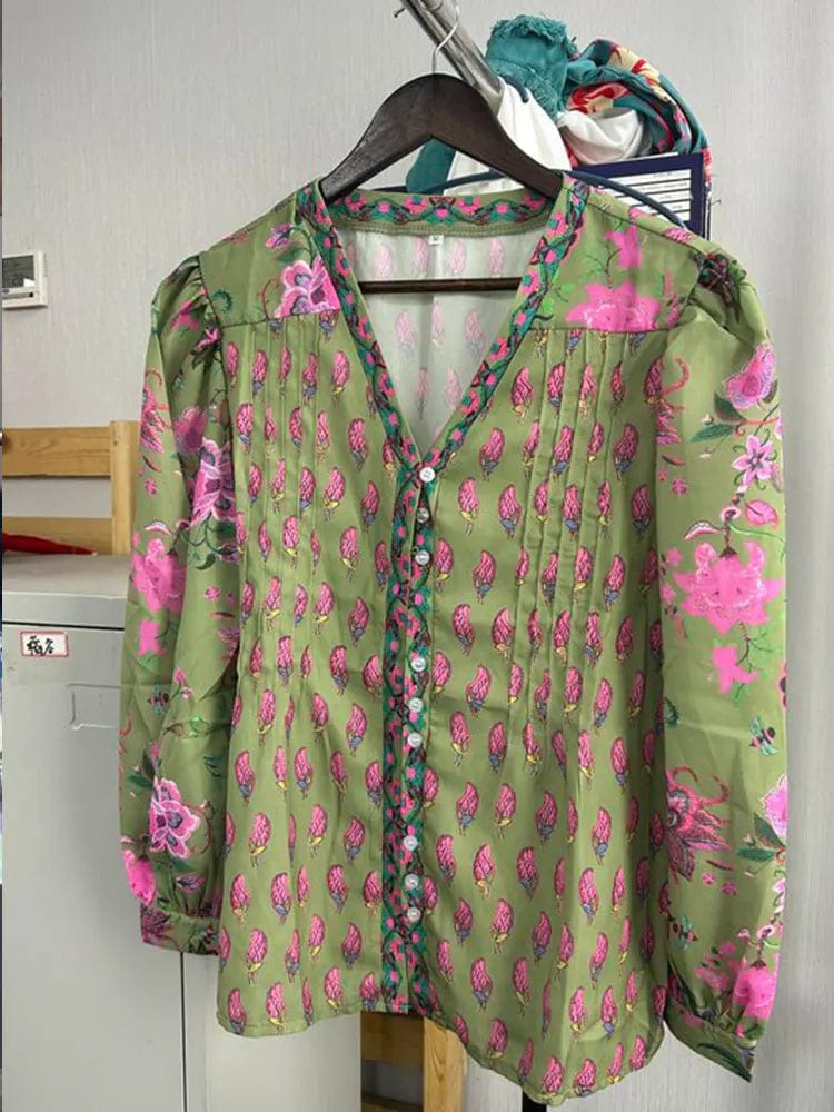 Teonclothingshop Women's shirt with floral pattern