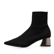 Teonclothingshop Black / 35 Women's short low heel boots