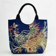 Teonclothingshop Women's Shoulder Bag Handmade Peacock Embroidered Handbag Retro Canvas Bag