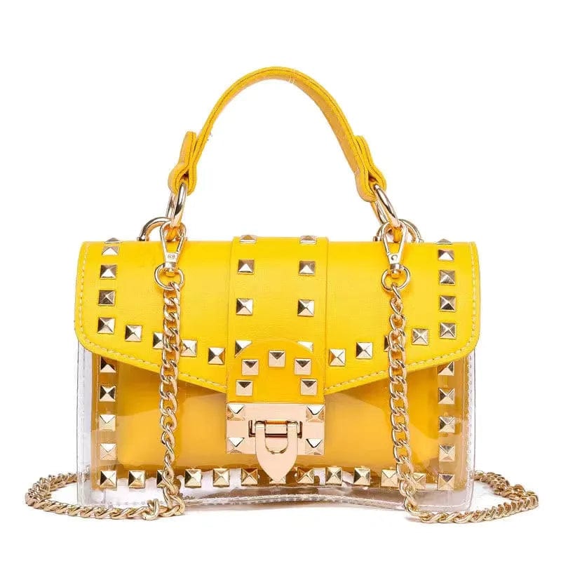 Teonclothingshop Women's summer PVC handbags with rivets