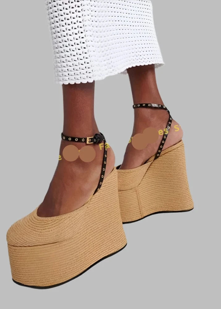 Women's summer sandals with a super high platform