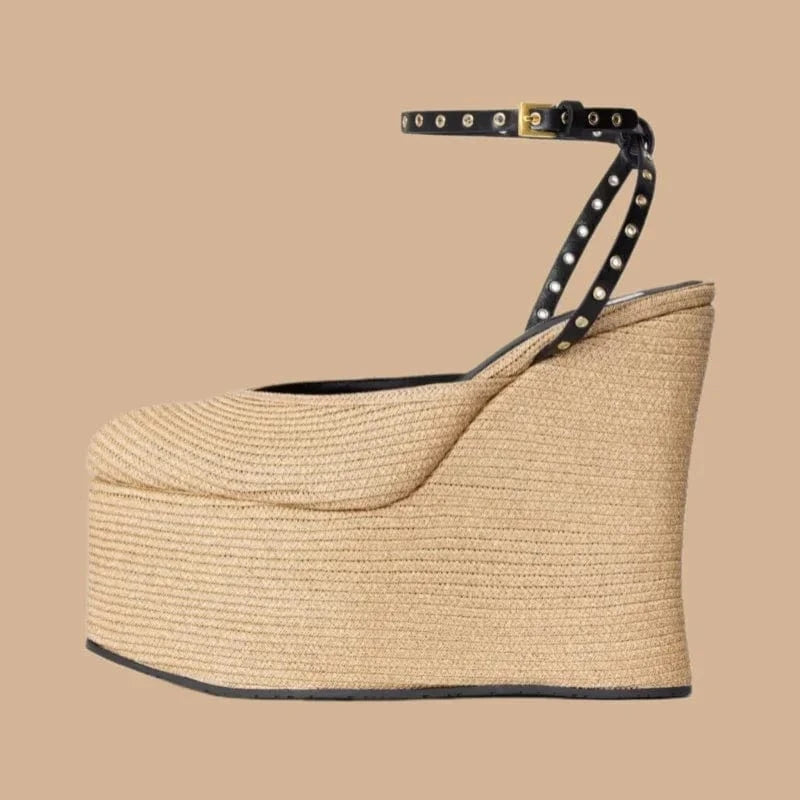 Women's summer sandals with a super high platform