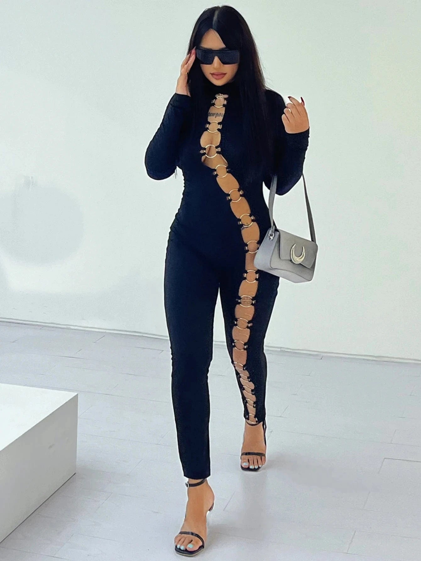 melt the lady stand collar jumpsuit サロペット