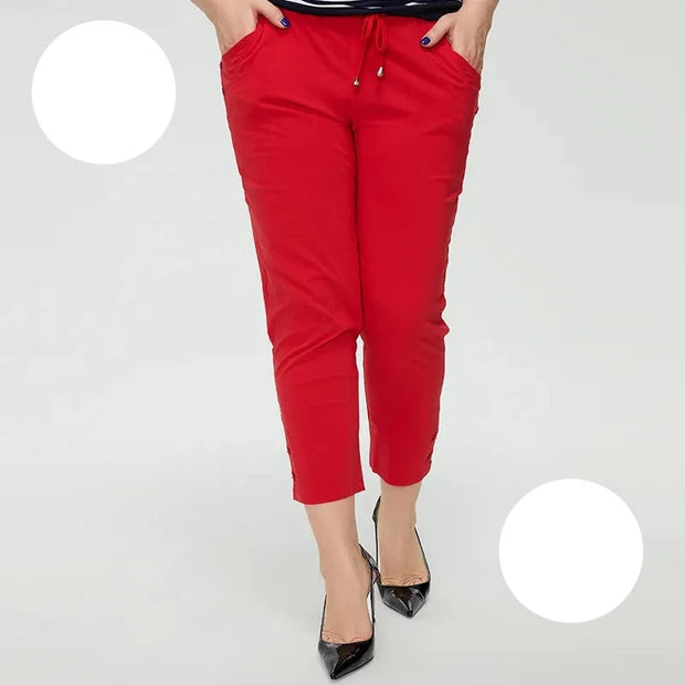 Teonclothingshop red / 48 / CHINA Women's trousers 2023 Cotton