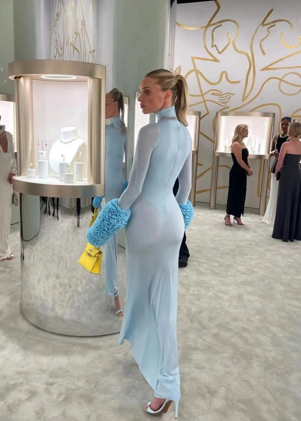 Teonclothingshop Women’s Turtleneck Maxi Dress