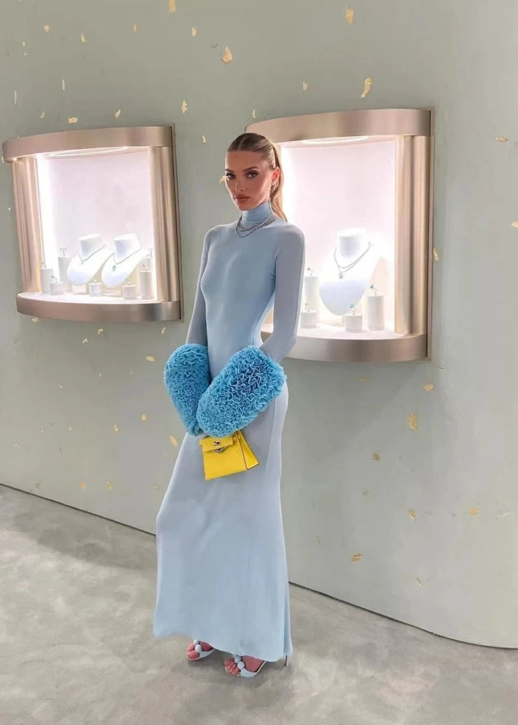 Teonclothingshop Women’s Turtleneck Maxi Dress