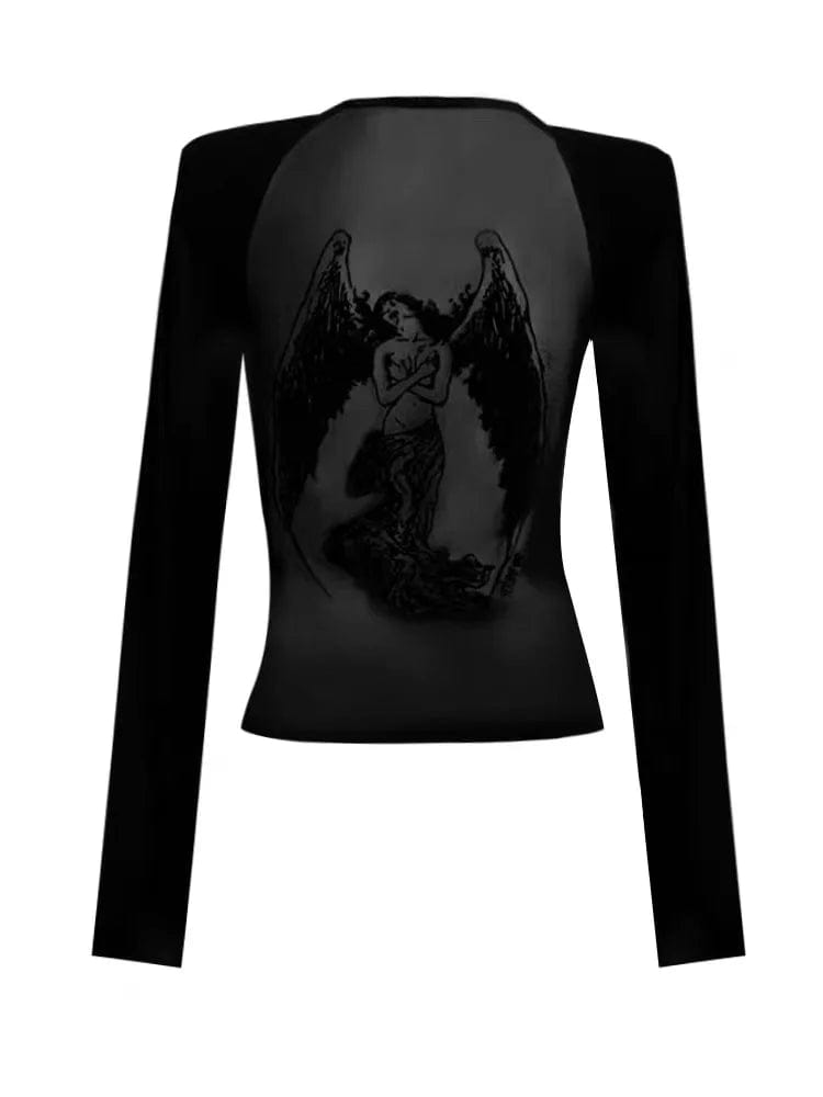 Teonclothingshop Women's vintage gothic O-neck t-shirts